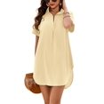 thumbnail image 1 of Vestido de playa con cuello en V AI'MAGE para mujer, color beige, 1 of 6