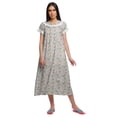 thumbnail image 1 of Moomaya Chemise de Nuit à Manches Courtes Imprimée pour Femmes en Coton, 1 of 5