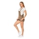 thumbnail image 2 of Jumper Mujer Short Overol Rasgado Con Bolsas Casual Urbano Verde verde CH Incógnita 330501, 2 of 6