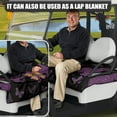 thumbnail image 2 of Yuyamidu Cobweb Bow Golf Cart Seat Covers with Pockets Purple Butterfly Club Car Cushion Covers Halloween Golf Cart Seat Towel Blanket Accessories, 2 of 7