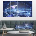 thumbnail image 1 of Electric Blue Alien World - Landscape Canvas Art Print, 1 of 4