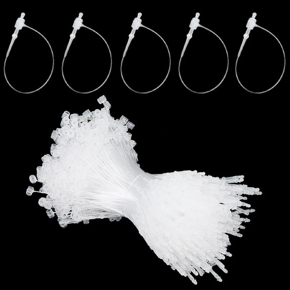 3.26 Inch 2000Pcs Plastic Tag Loop Clear Fasteners Price Hang Safety Snap Locking Pin Loops Security Lock Pins Tags Ring Ties for Retail Store Artical Crafts Clothing Accessories Supply