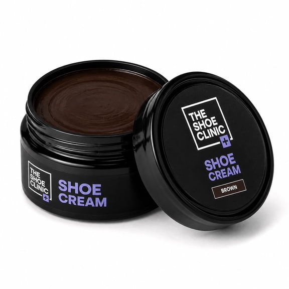 Shoe Clinic Brown Shoe Cream for Leather Shoes and Boots, Restores Color, Conditions and Protects Leather