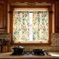 thumbnail image 4 of Watercolor Multicolor Leaf Print Tier Curtains Set of 2 27.56W x 39.37H Rod Pocket Light Filtering Curtains for Kitchen Bathroom, 4 of 7