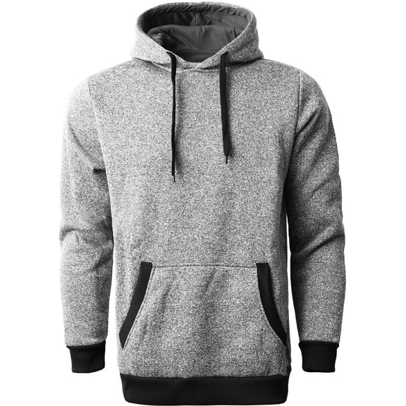 Ma Croix Mens Lightweight Marled Pullover Hoodie Texture Brushed Fleece