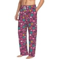 thumbnail image 2 of Uemuo Summer Flamingo Pattern Men's Wide Leg Palazzo Lounge Pants with Pockets Light Weight Loose Comfy Casual Pajama Pants-X-Large, 2 of 9