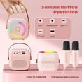 thumbnail image 6 of Bonaok Mini Karaoke Machine Toys, Portable Microphones for Kids Adults, Wireless Speaker Machine with LED Lights, Home Party Birthday Gifts for 3-12 Years Old Girls Boys, 6 of 10