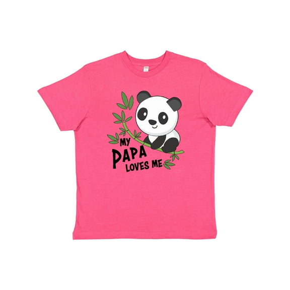 Inktastic My Papa Loves Me- cute panda Youth T-Shirt