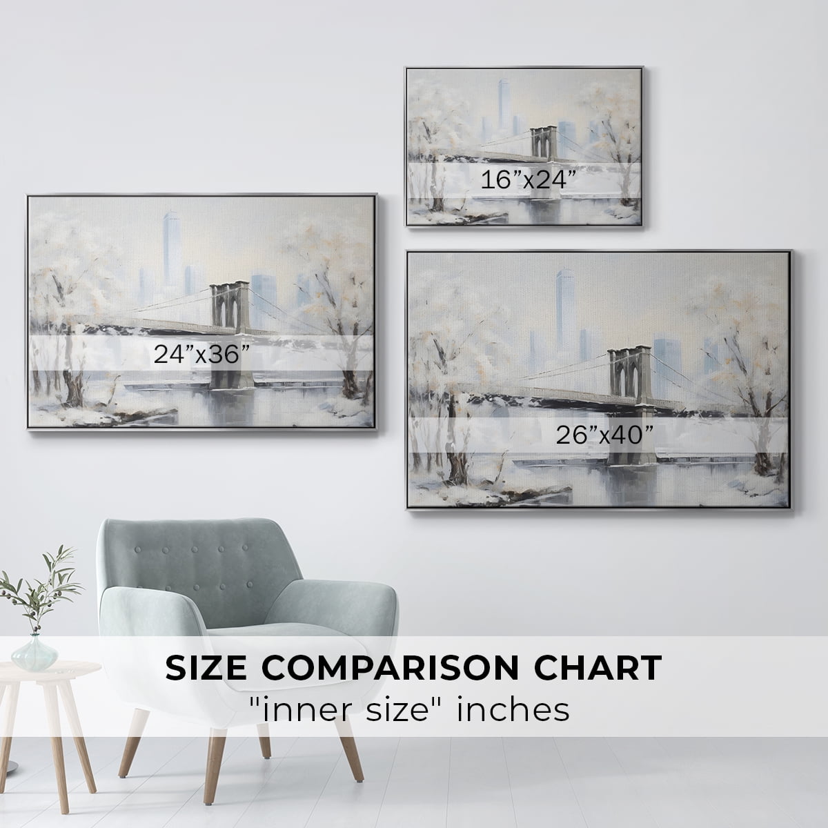 Vintage Landscape-CCXXII By Wexford Home Framed in Silver Wood Gallery Wrapped Canvas 27 in. x 41 in.