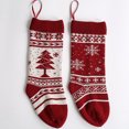 thumbnail image 4 of Coofit Bas de Sapin de Noël Tricoté Classique Suspendu Bas de Vacances Bas de Noël, 4 of 10