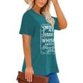 thumbnail image 3 of XCHQRTI Womens Music Plus Size Tshirt Graphic Smooth As Tennessee Whiskey Oversized Tops Short Sleeve Tshirt, 3 of 10