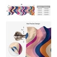 thumbnail image 5 of Tie Up Valance Curtain for Kitchen,Abstract Gradient Colorful Wave Texture Rod Pocket Short Curtains Adjustable Tie-Up Shade Valances,Striped Background Window Treatment for Bathroom Living Room, 5 of 8