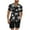 Black, variant on GERsome Men's Hawaiian Matching Sets 2 Piece Button Down Floral Shirts and Shorts Summer Vacation Outfits S-3XL