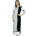 thumbnail image 2 of Bimba Women White Rayon Kurti Kurta Straight Summer Clothing Day Wear Tunic, 2 of 5