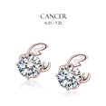 thumbnail image 1 of Rose Gold Cubic Zirconia Cancer Stud Earrings, 1 of 1