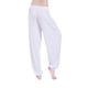 thumbnail image 2 of Soidarity Pantalones de yoga de cintura alta para mujer, bombachos sueltos para danza del vientre, pantalones Tai sólidos modales Uniforme atlético Blanco XXL, 2 of 2