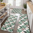 thumbnail image 2 of Green Pink Geometric Pattern Kitchen Rugs Sets Of 3,Kitchen Runner Rugs Non Skid Washable,Decorative Kitchen Floor Mats for Kitchen,Sink,Laundry,17"x30"+ 17"x47" + 17"x59", 2 of 6