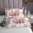 thumbnail image 3 of Erosebridal Ensemble de Couvre-Lit à Imprimé de Fleurs Rouges Grand Lit, Ensembles de Couvre-Lit Vintage Mode Format Grand Lit, Ensemble de Literie Botanique de Plantes, Déco de Chambre Respirante, 3 Pcs, 3 of 6