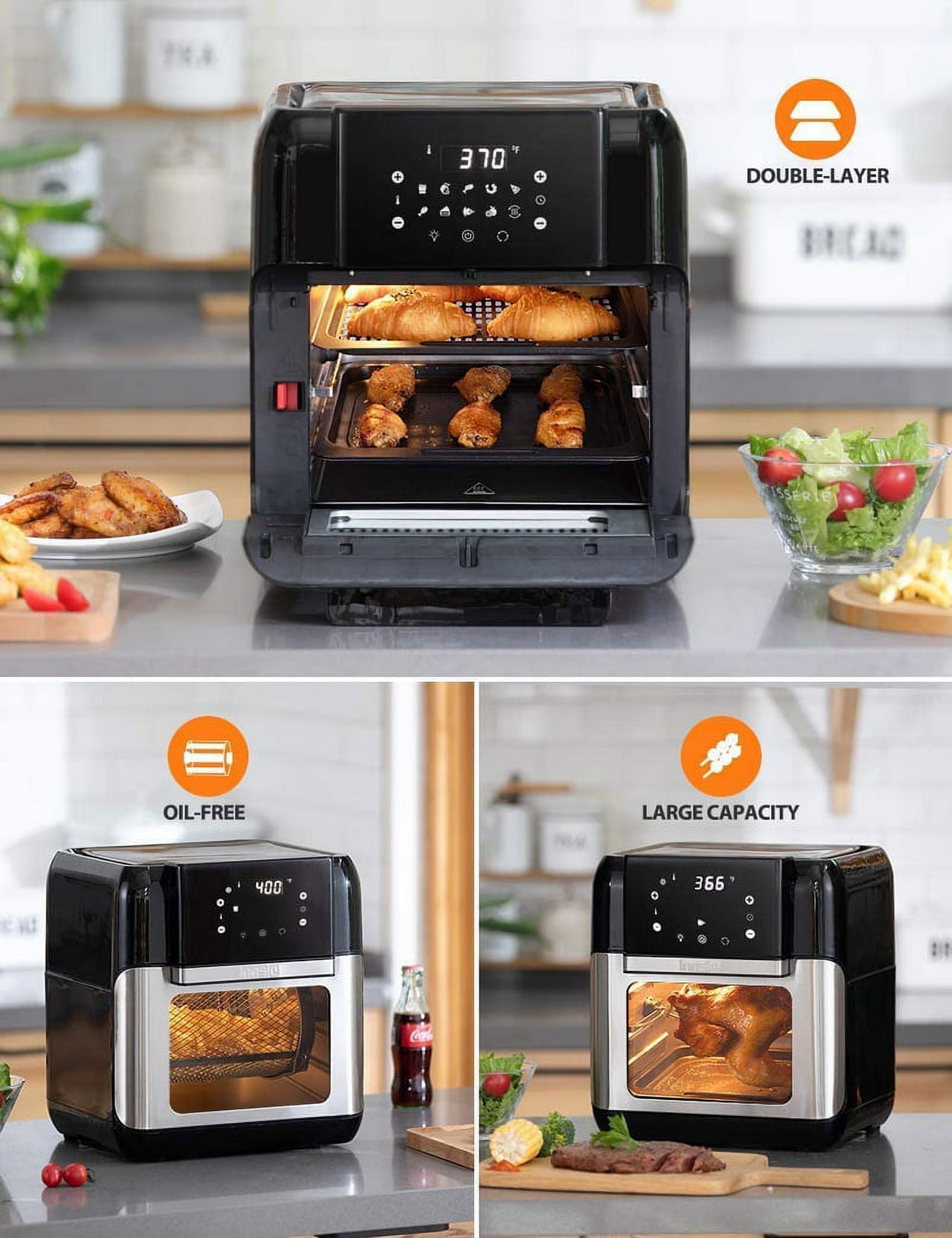 INNSKY IS-AF001 AIR FRYER 10.6-Qt Air Oven 10-in-1 6 Accessories LED (OPEN  BOX) FD21