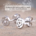 thumbnail image 4 of SilverCloseOut Aretes de pentagrama (pentáculo) de plata esterlina para mujer - 5 mm, 4 of 8
