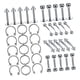 thumbnail image 2 of Juego de 8 piercings de acero inoxidable, pendientes de botón con bola redonda y barra. 8 mm, 2 of 9
