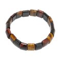 thumbnail image 2 of Beaded Bracelet, Natural Stone Bracelet Mixed Color Smooth Square Beads  for Birthday Gift, 2 of 7