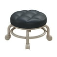 thumbnail image 2 of Tabouret Roulant avec Roues, Tabouret Roulant Rond Bas Silencieux en Cuir PU, Tabouret Pivotant Multifonction à 360 Degrés pour Maison, Bureau, Garage, Boutique, Mise en Forme, 2 of 6