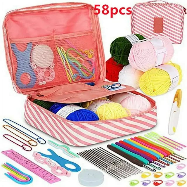 DIY Knitting Tools Kits Portable Crochet Hand Novice Beginners Multi-color Storage Kits