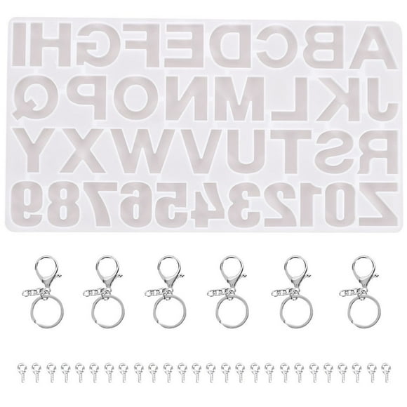 XZNGL Led Lights Alphabet Resin Silicone Molds Backward Letter Number Silicone Molds