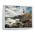 thumbnail image 2 of Designart "Lighthouse in Eastern Canada II" Nautical & Beach Floater Framed Wall Decor, 2 of 7