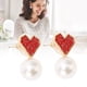 thumbnail image 4 of Pendientes de Tuerca Con Diamantes de Imitación ANGGREK En Forma de Corazón 2 cm, 4 of 7