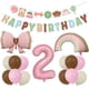 thumbnail image 1 of Kit de globos con diseño de mariposas y arcoíris con número 2 de 32 pulgadas, color rosa, 1 of 1