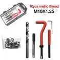 thumbnail image 3 of 15PCS Helicoil Thread Repair Kit M10x1.0/1.25/1.5 w/ 10 Wire Thread Inserts(M10X1.25), 3 of 9