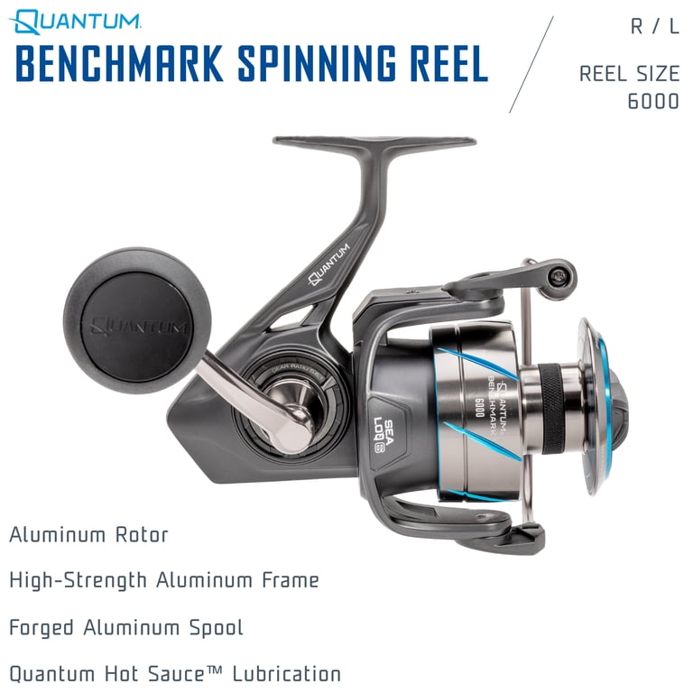 Quantum Benchmark Spinning Fishing Reel, Size 6000 Reel, 5+1