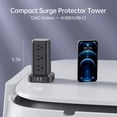 thumbnail image 2 of Power Strip Tower Protector contra sobretensiones SMALLRT con 12 AC y 4 USB, 2 of 7