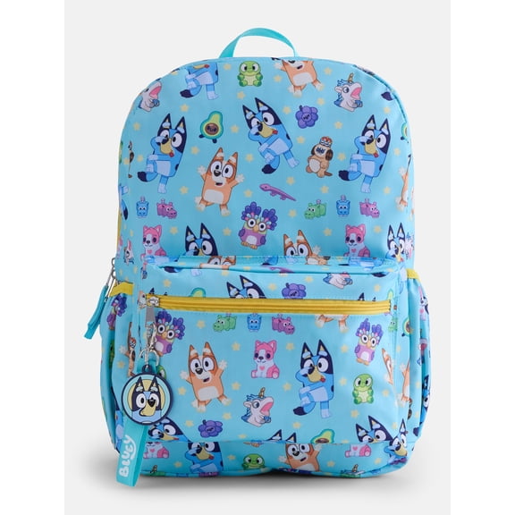 Bluey Kids' 17" Play Time Print Laptop Backpack, Blue