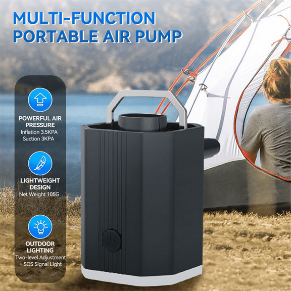Portable Electric Air Pump Rechargeable Wireless Inflator for Swimming Rings Inflatable Sofas More - Compact & Efficient