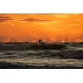 thumbnail image 2 of Yuval 14x11 White Modern Wood Framed Museum Art Print Titled - Surfer at sunset, 2 of 4