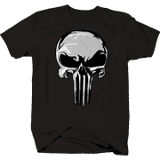 Patriot Skull American Military Tshirt for Men Large