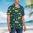 thumbnail image 2 of KLL Men's Hawaiian Shirt Short Sleeve Button Down Beach Shirts-Camping, 2 of 5