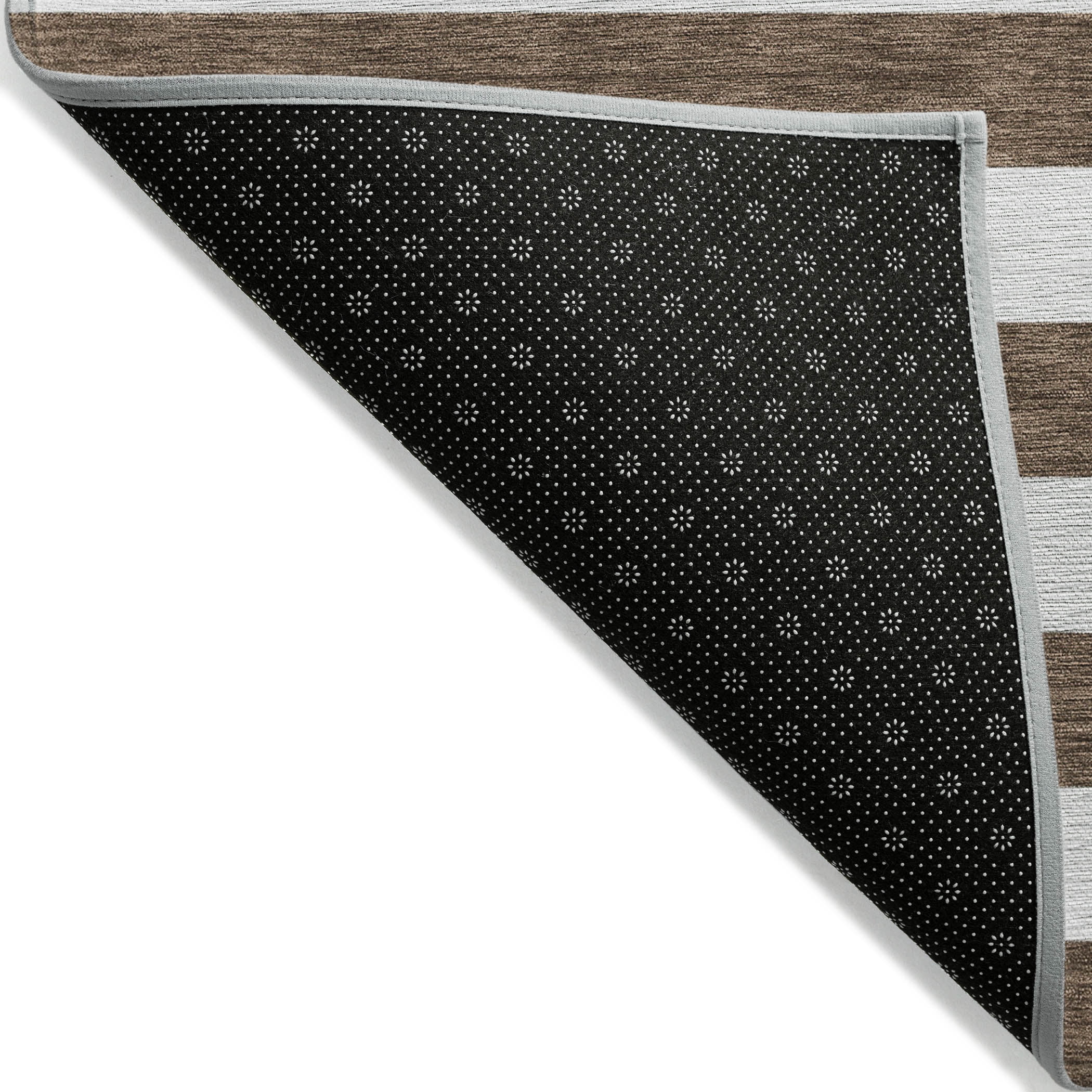 Addison Rugs Chantille Indoor/Outdoor Transitional Stripes Chocolate Washable Rectangle Rug, 3' x 5'