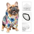 thumbnail image 3 of Cauagu Rose Flowers Pattern Winter Pet Hoodie Sweatshirts- Dog Hoodie Sweater with Leash Hole - Cute Dog Hoodie - Pet Clothes Puppy Cat Custume -X-Small, 3 of 8