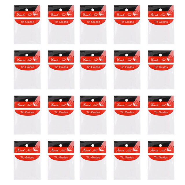 Autocollants Guide de Manucure Française, 30 Pcs Autocollants Guides de Pointe Française Autocollants en Forme de Demi-Lune pour Design de Nail Art Français