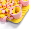 thumbnail image 4 of Methold Colchoneta de alimentación para liberar el estrés de mascotas, portátil, reutilizable, lavable, Flexible, cuadrada, antideslizante, Suministros para perros Amarillo Methold PT004195-03, 4 of 6