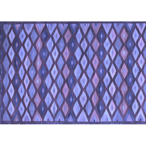 Ahgly Company Indoor Rectangle Oriental Blue Traditional Area Rugs, 8' x 10'
