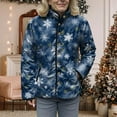 thumbnail image 6 of larppty Women's Quilted Jackets 2025 Lightweight Christmas Jacket Button Down with Pockets Winter Coats Padded Outwear (Blue, XXL), 6 of 9