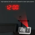 thumbnail image 6 of Projection Alarm Clock for Bedroom, Mirror Face Digital Clock with 180° Projector on Ceiling Wall, Dual Alarm for Heavy Sleepers, Ideal Gifts for Kids Elderly, 6 of 6