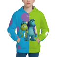 thumbnail image 5 of Monster Inc Girls Boys Graphic Hooded Sweatshirt Sizes 7-20 Pullover Sweatshirt Monster Inc Merch Gifts for Kids Teens, 5 of 7