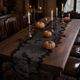 thumbnail image 4 of Nkmbld Halloween Table Runner, Black Lace Spider Web Table Cover for Halloween Fall Harvest Autumn Holidays Party Home Kitchen Dining Decorations, 4 of 8