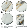 thumbnail image 3 of Designart Abstract Geode Gold And White Marble IV Canvas Wall Art, 3 of 5